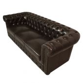 ΚΑΝΑΠΕΣ 3ΘΕΣΙΟΣ T.CHESTERFIELD HM3009.01 ΤΕΧΝΟΔΕΡΜΑ ΣΚΟΥΡΟ ΚΑΦΕ